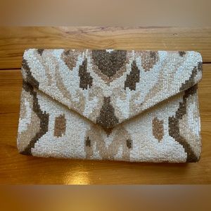 Anthropologie Beaded Clutch Purse